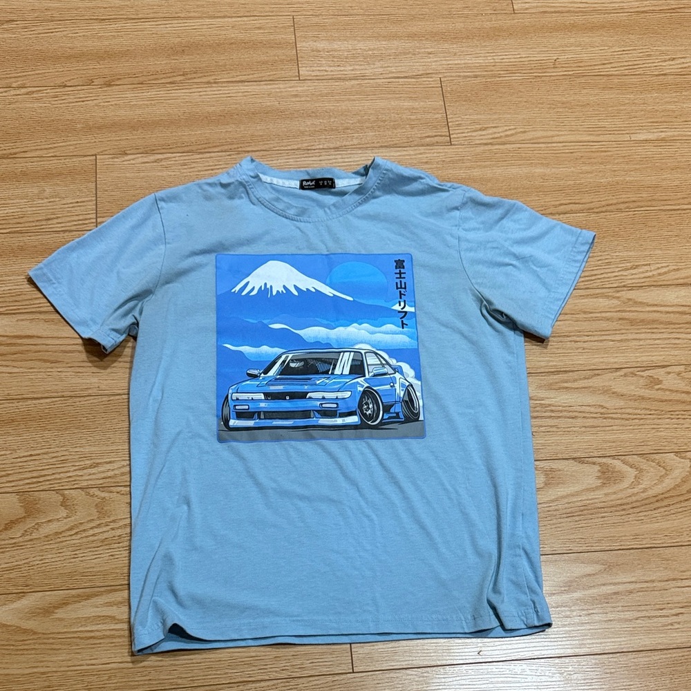 ROMWE Light Blue Casual Tee